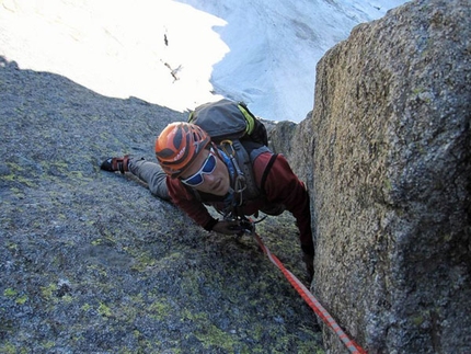 Nostradamus Aiguille des Pélerins - Nostradamus: Arrivo in sosta sesto tiro (foto Olliveri)