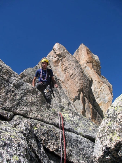 Nostradamus Aiguille des Pélerins - Nostradamus: Riccardo nei pressi della vetta (foto Giglio)