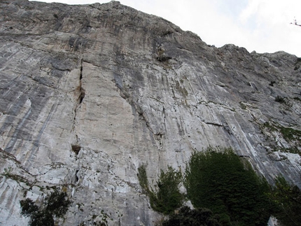 Hystrix Pizzo Campana - Rocca Busambra - Hystrix: The north Face of  Pizzo Campana. Hystrix takes a line up the right (ph arch. M. Giglio)