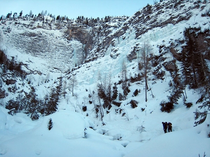 Trastulliollà Val d’Ansiei - Trastulliollà: Verso Trastulliollà e Goulotte di sinistra (arch. F. Lamo)