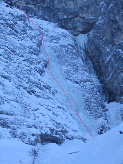 Trastulliollà Val d’Ansiei - Trastulliollà: Goulotte di Sinistra (arch. F. Lamo)