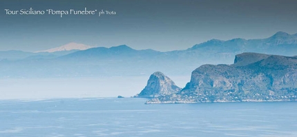 Pompa Funebre Monte Pellegrino - Parete dei Rotoli - Pompa Funebre: Panorama da Pompa funebre - Monte Pellegrino - Parete dei Rotoli, Sicilia (ph GP Calzà)