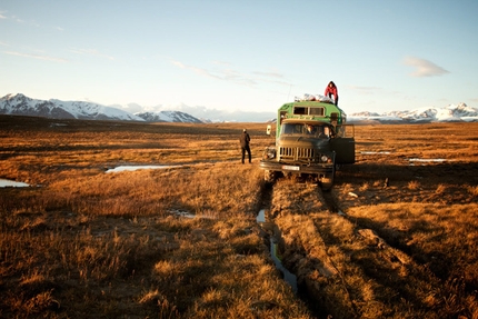 Mount Kyzyl Asker 2011 - Blocked in the swamp, Kyrgyzstan