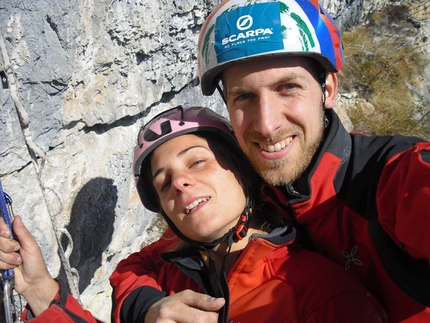 Momento Libero Sasso Rosso - Momento Libero: Alessio Roverat e Angela Carraro (ph arch. A. Roverato)