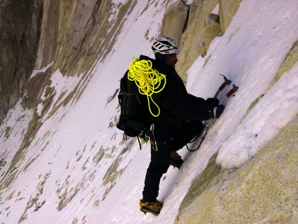 Bhagirathi III e IV, Garhwal, Himalaya, India - Su Il seme della follia... (fa l'albero della saggezza) aperta nel settembre del 2011 da daniele Nardi e Roberto Delle Monache sul Bhagirathi.