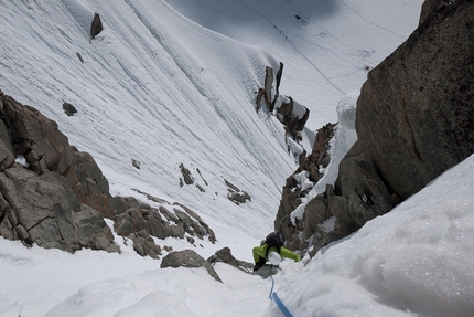 Cosmiques Arête Aguille du Midi - Cosmiques Arête: Giovanni Senoner on Arête des Cosmiques