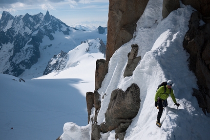 Arête des Cosmiques Aguille du Midi - Arête des Cosmiques: Giovanni Senoner su Arête des Cosmiques