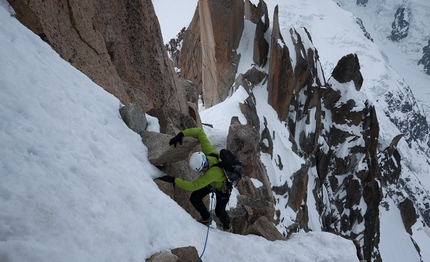 Cosmiques Arête Aguille du Midi - Cosmiques Arête: Giovanni Senoner on Arête des Cosmiques