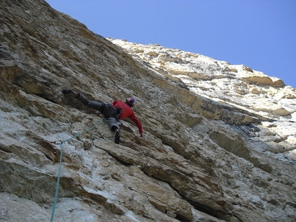 Momento Libero, new route by Alessio Roverato on Sasso Rosso