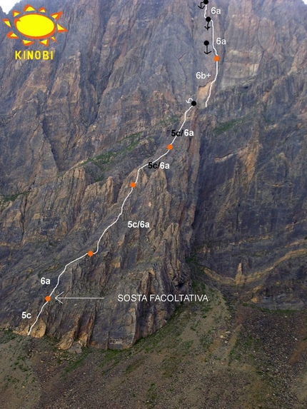 Up-Down Rocca la Meja - Up-Down: Tracciato di Up Down, Rocca la Meja, Valle Maira