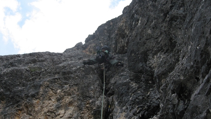 Sogno infinito Pilastro di Spescia, Sasso delle Dieci, Punta 2400m - Sogno infinito: Nel diedro grigio