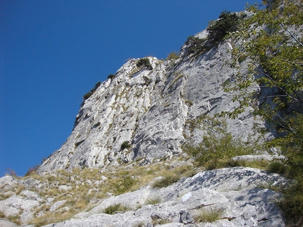 Le Lisce d'Arpe Monte Alpi - Le Lisce d'Arpe: Dopo la placconata il Pilastro del decimo undicesimo tiro