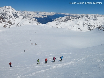 Cevedale - Zufallspitze - Cevedale - Zufallspitze: Ascending to the summit of Monte Cevedale