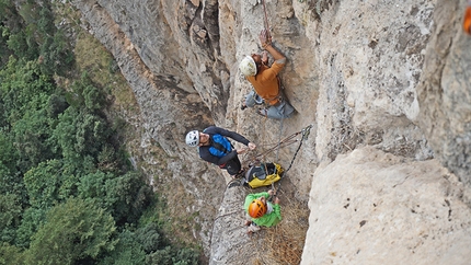 Benvenuti al Sud U' Piscione, Monte Pertuso - Benvenuti al Sud: Benvenuti al Sud: the 5th belay