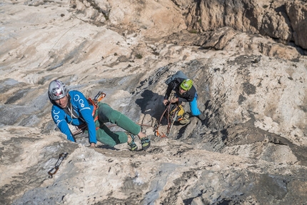 L'Ora del Garda Mandrea Arco - L'Ora del Garda: Rolando Larcher climbing pitch 8