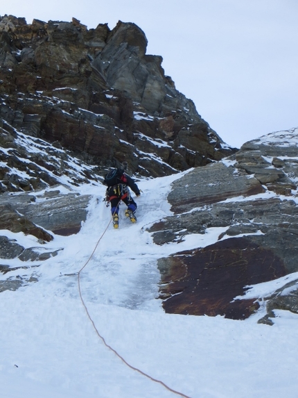 Parete est integrale Fletschhorn - Parete est integrale: Sulla via Parete E Integrale