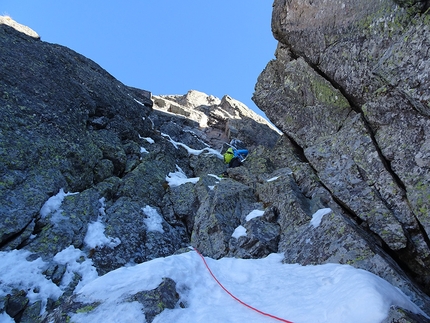 Couloir del dado tratto Pizzo di Mezzaluna - Couloir del dado tratto