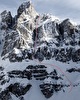 Probable first ski descent on Piz de Puez, Dolomites