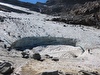 Perdite contenute per il Ghiacciaio del Grand Etrèt in Valsavarenche