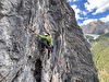 Alla Croda Bagnata nella Val di Landro (Dolomiti) la via lunga Reise zum Riesen